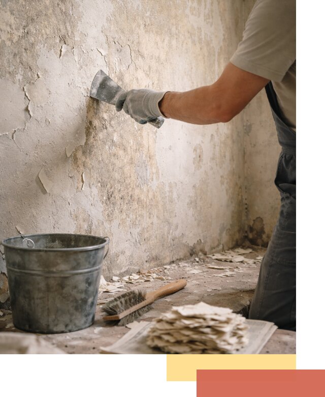 Удаление старой краски со стен в Щекино качественно и быстро