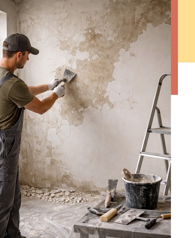 Снятие старой шпаклевки в Щекино от 1904 руб. — быстро и недорого | ОТДЕЛОЧНИК-Екн