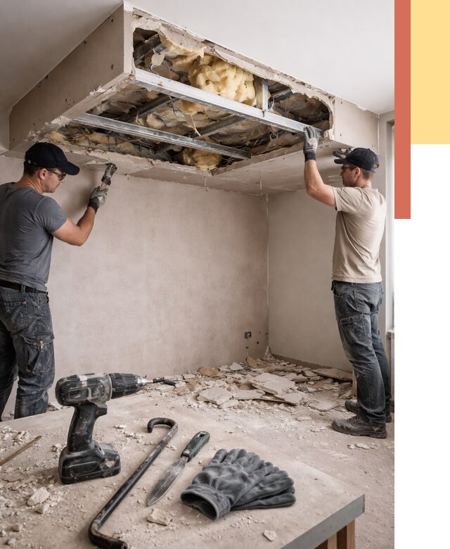 Демонтаж короба из гипсокартона в Щекино от 1564 руб. — быстро и недорого | ОТДЕЛОЧНИК-Екн