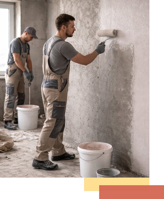 Нанесение бетоноконтакта на стены в Щекино для последующей отделки