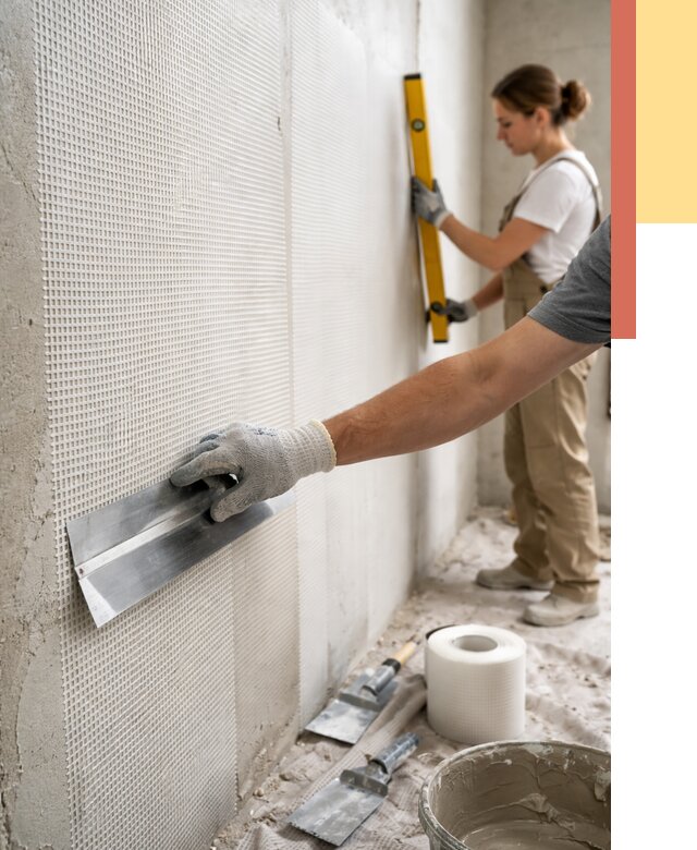 Армирование стен стеклосеткой в Щекино от 3293 руб. под ключ | ОТДЕЛОЧНИК-Екн