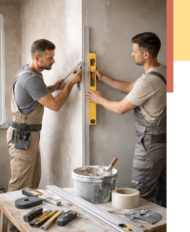 Выведение углов стен в Щекино от 1904 руб. быстро и недорого | ОТДЕЛОЧНИК-Екн