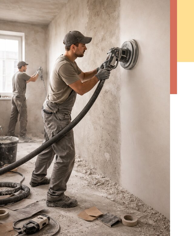 Шлифовка стен в Щекино от 1235 руб/м2 — быстро и недорого | ОТДЕЛОЧНИК-Екн