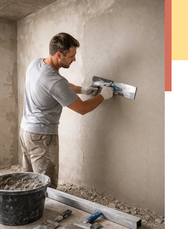 Штукатурка стен без маяков в Щекино от 7410 руб/м2 — услуги и цена | ОТДЕЛОЧНИК-Екн