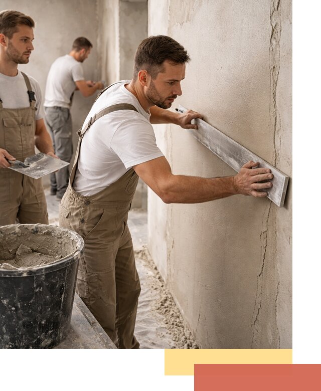 Штукатурка стен без маяков в Щекино быстро и качественно