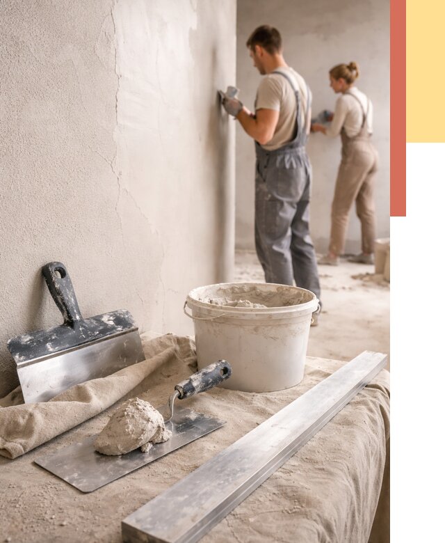 Штукатурка стен гипсовая в Щекино от 4631 руб/м2 — быстро и недорого | ОТДЕЛОЧНИК-Екн