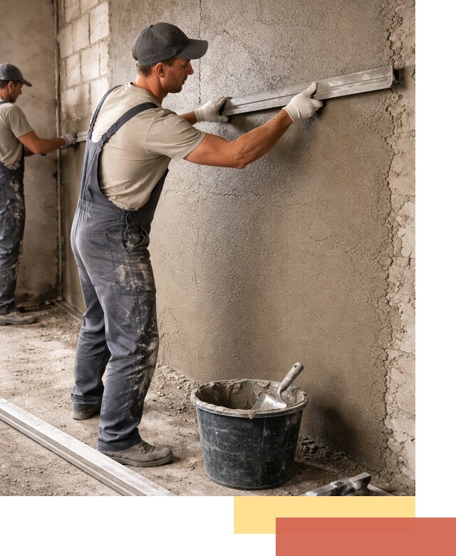 Штукатурка стен цементно-песчаная в Щекино профессионально