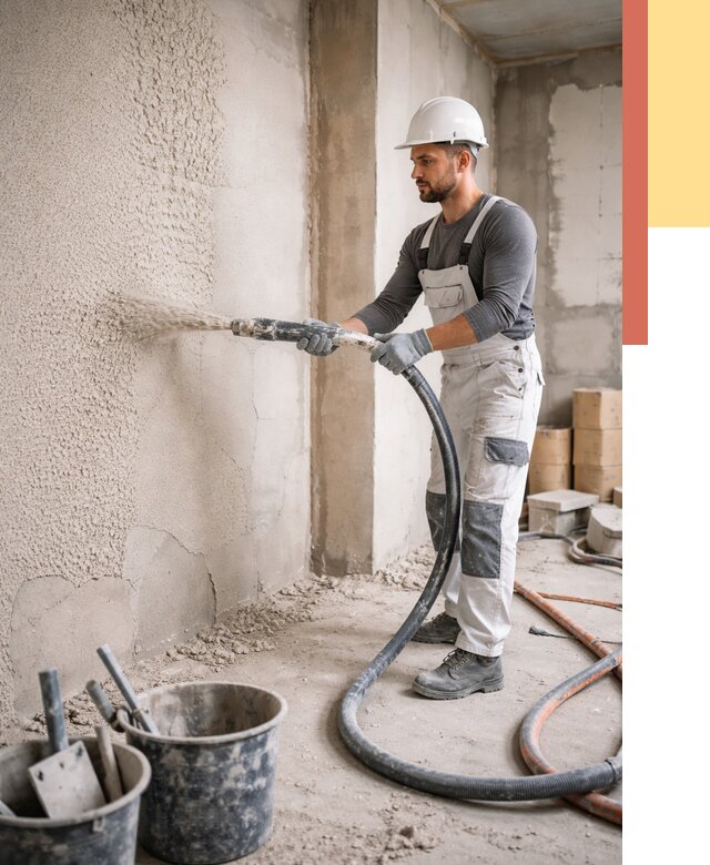 Машинная штукатурка стен в Щекино под ключ от 6690 руб./м2 | ОТДЕЛОЧНИК-Екн