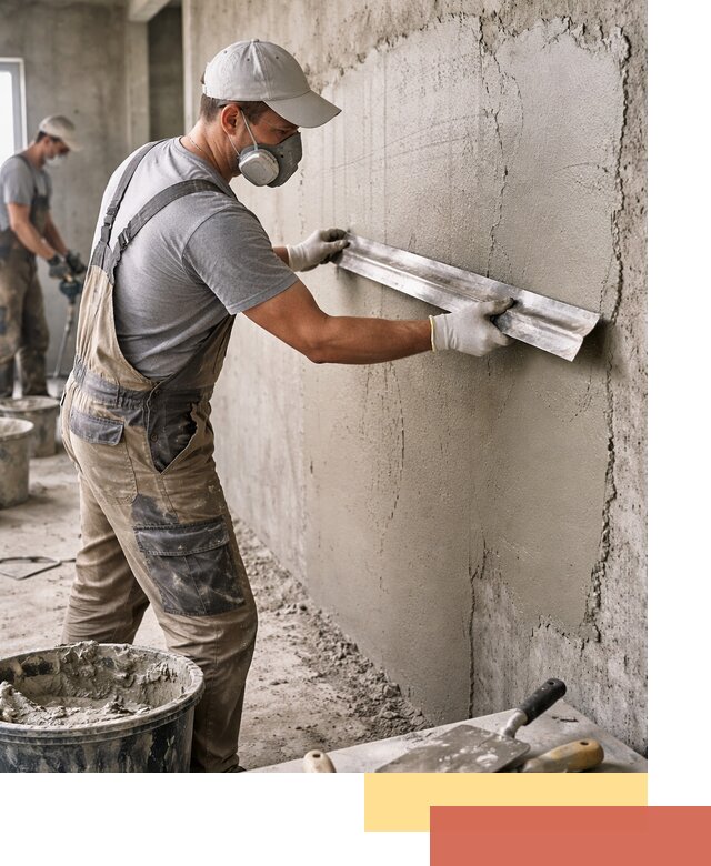 Штукатурка бетонных стен в Щекино качественно и долговечно