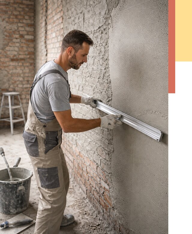 Штукатурка кирпичных стен в Щекино от 4631 руб/м2 — быстро и недорого | ОТДЕЛОЧНИК-Екн