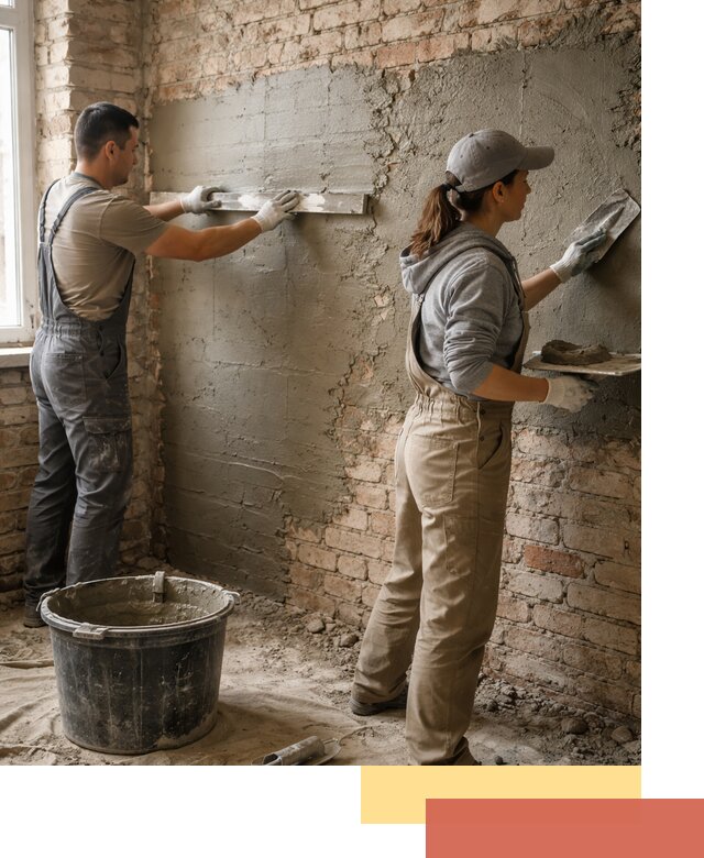 Штукатурка кирпичных стен в Щекино — качественно и надежно