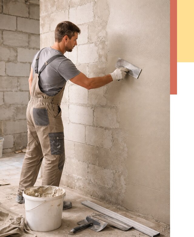 Штукатурка стен из газобетона в Щекино от 2161 руб./м2 — быстро и недорого | ОТДЕЛОЧНИК-Екн