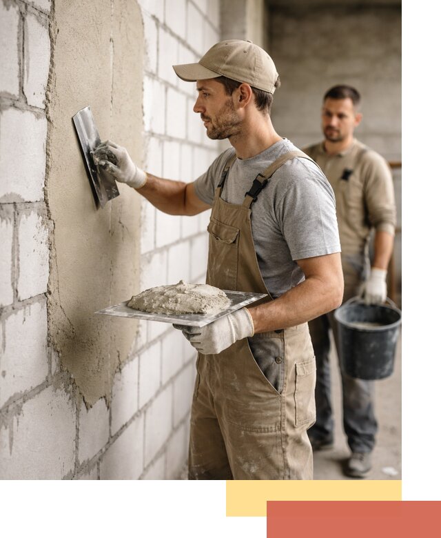 Штукатурка стен из газобетона в Щекино под ключ