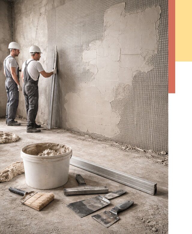 Штукатурка стен по сетке в Щекино от 5661 руб./м2 — быстро и недорого | ОТДЕЛОЧНИК-Екн