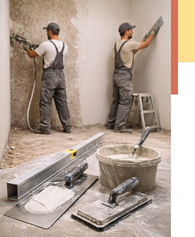 Штукатурка стен под обои в Щекино от 4631 руб./м2 — выравнивание под обои | ОТДЕЛОЧНИК-Екн