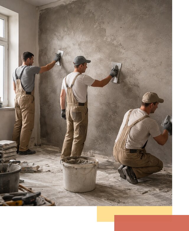 Декоративная штукатурка под бетон в Щекино для стен и потолков