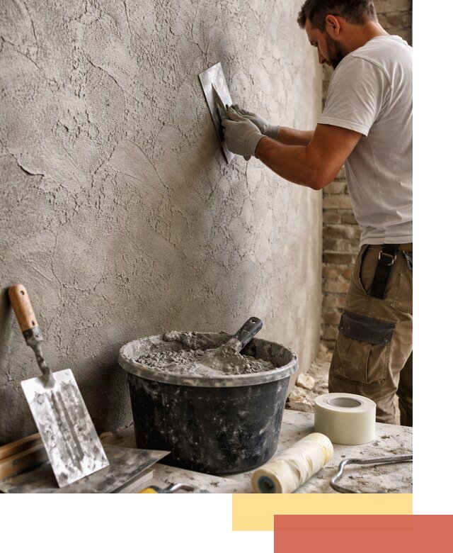 Декоративная штукатурка лофт в Щекино — отделка стен и потолков