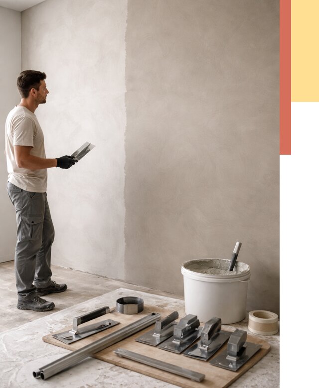 Нанесение микроцемента на стены в Щекино от 3293 руб./м2 под ключ | ОТДЕЛОЧНИК-Екн