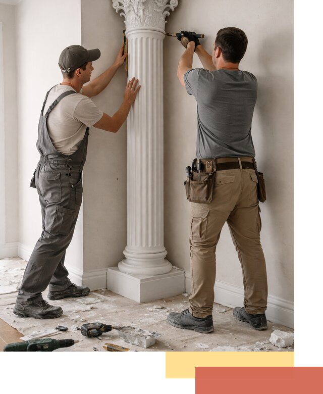 Установка декоративных колонн в Щекино под ключ