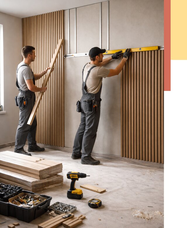 Монтаж реечных панелей на стены в Щекино от 1235 руб. — быстро и недорого | ОТДЕЛОЧНИК-Екн