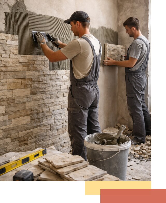 Монтаж искусственного камня в Щекино — облицовка стен и фасадов