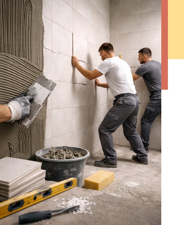 Укладка плитки на стены в Щекино от 875 руб. — качественно и недорого | ОТДЕЛОЧНИК-Екн