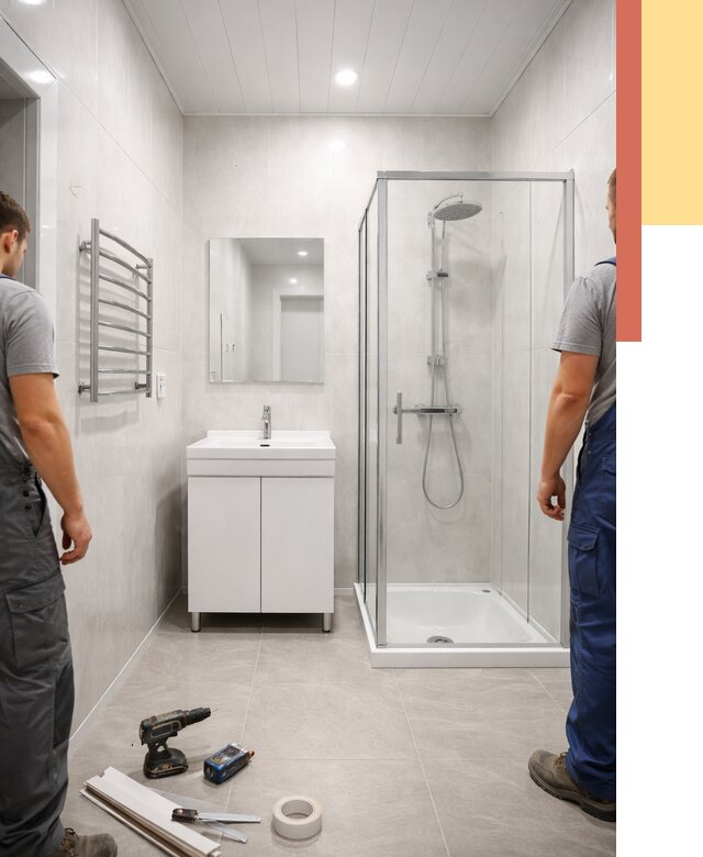 Отделка ванной комнаты панелями ПВХ в Щекино от 4631 руб. за м2 | ОТДЕЛОЧНИК-Екн