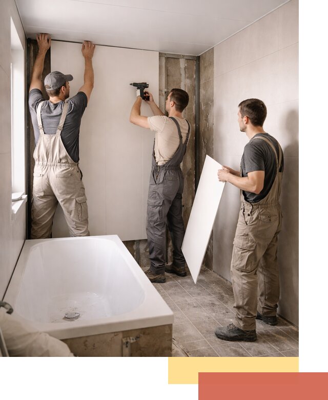 Отделка ванной панели ПВХ профессионально в Щекино