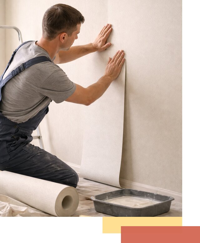 Поклейка флизелиновых обоев в Щекино качественно и быстро