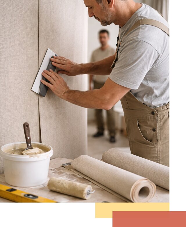 Поклейка текстильных обоев в Щекино профессионально и аккуратно