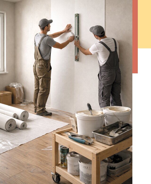 Поклейка стеклообоев в Щекино от 6690 руб. за м2 — быстро и недорого | ОТДЕЛОЧНИК-Екн