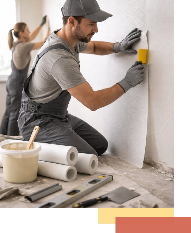 Поклейка стеклообоев профессионально в Щекино