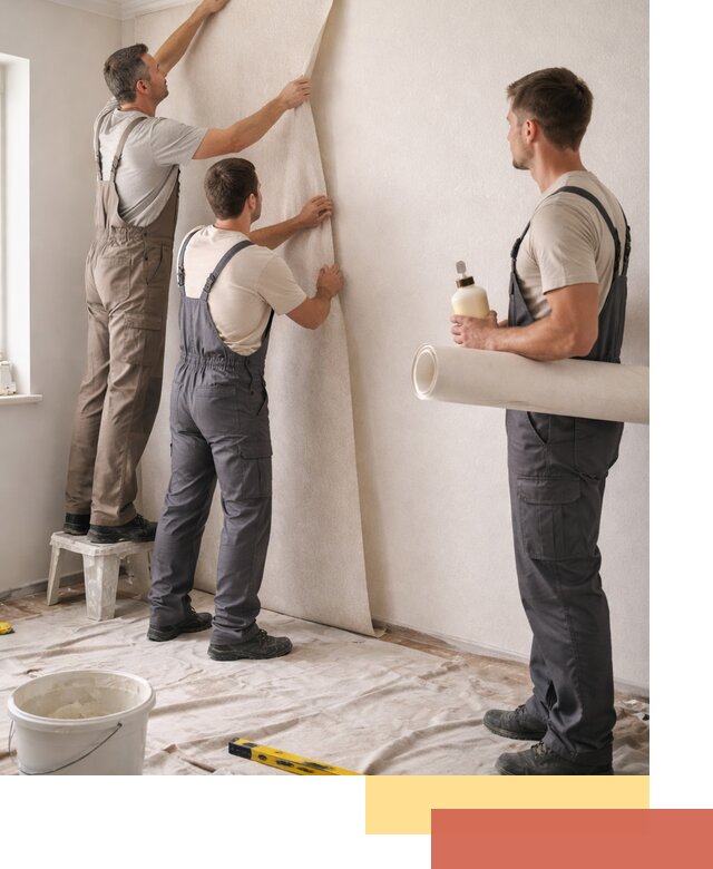 Оклейка стен обоями в Щекино — качественно и профессионально