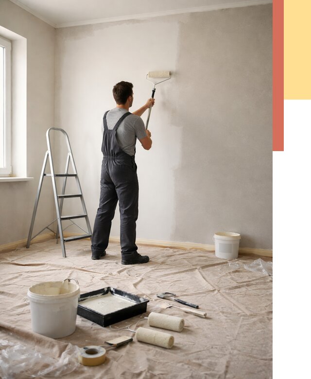 Покраска стен моющейся краской в Щекино от 360 руб./м² — быстро и недорого | ОТДЕЛОЧНИК-Екн