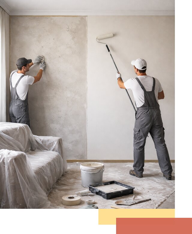 Покраска стен антивандальной краской в Щекино