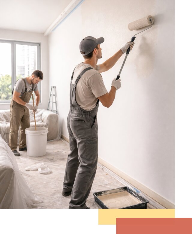 Покраска стен в офисе в Щекино — быстрый и качественный ремонт