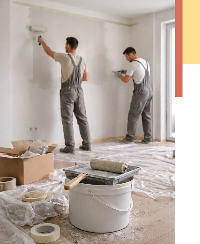 Покраска стен в квартире в Щекино от 2573 руб/м2 — быстро и недорого | ОТДЕЛОЧНИК-Екн