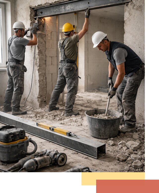 Создание проемов в стенах и несущих конструкциях в Щекино