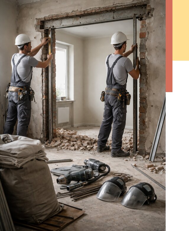 Расширение дверного проема в Щекино от 12865 руб. под ключ | ОТДЕЛОЧНИК-Екн