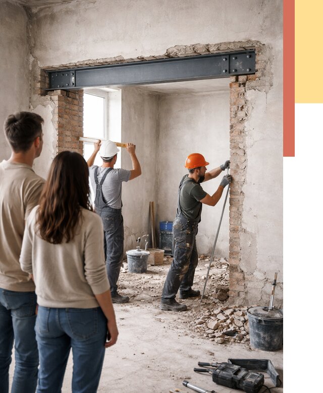 Усиление проема в стене в Щекино от 9777 руб. — усиление дверного проема металлоконструкцией | ОТДЕЛОЧНИК-Екн