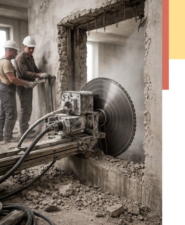 Алмазная резка проемов в Щекино от 4631 руб. быстро и недорого | ОТДЕЛОЧНИК-Екн