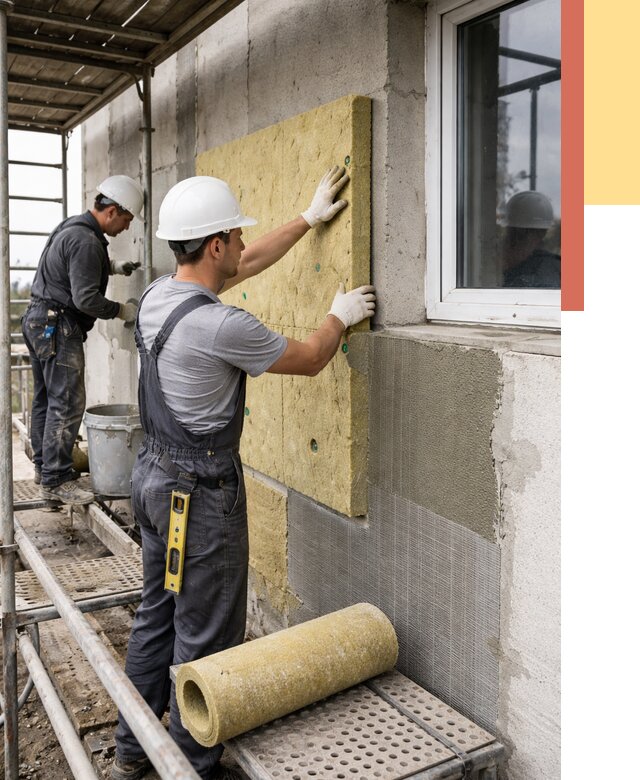 Утепление стен в Щекино от 4426 руб. под ключ — быстро и недорого | ОТДЕЛОЧНИК-Екн