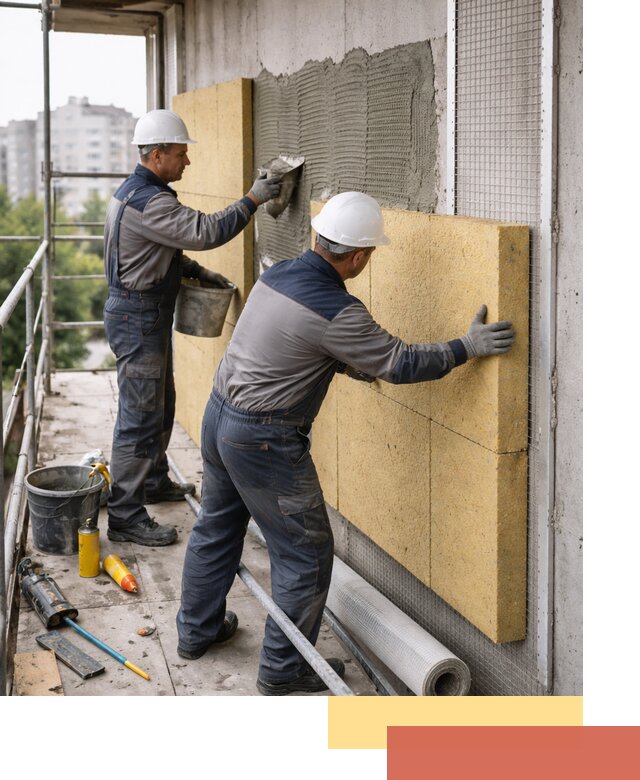 Утепление стен зданий и домов в Щекино качественно и надежно