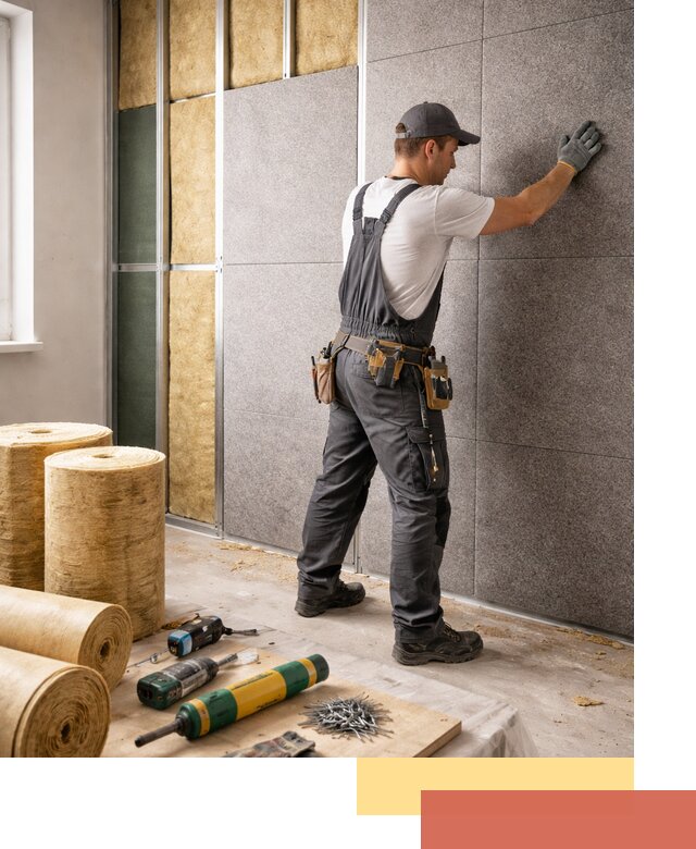 Профессиональная шумоизоляция стен в Щекино для квартиры и офиса