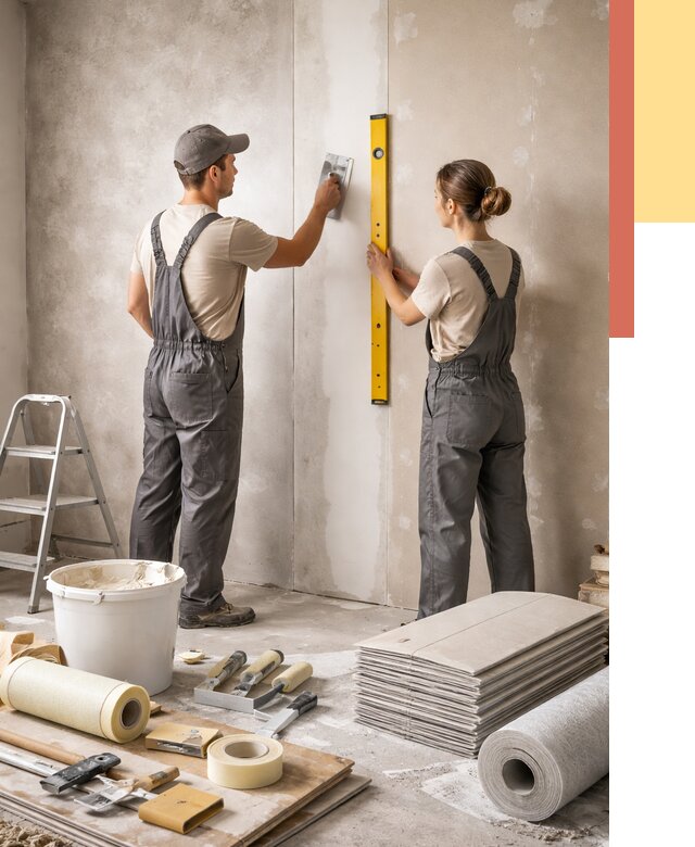 Отделка стен в Щекино от 1544 руб/м² — недорого, быстро, под ключ | ОТДЕЛОЧНИК-Екн