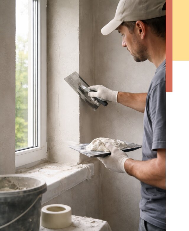 Штукатурка откосов в Щекино от 4631 руб/м² — услуги и выравнивание под ключ | ОТДЕЛОЧНИК-Екн