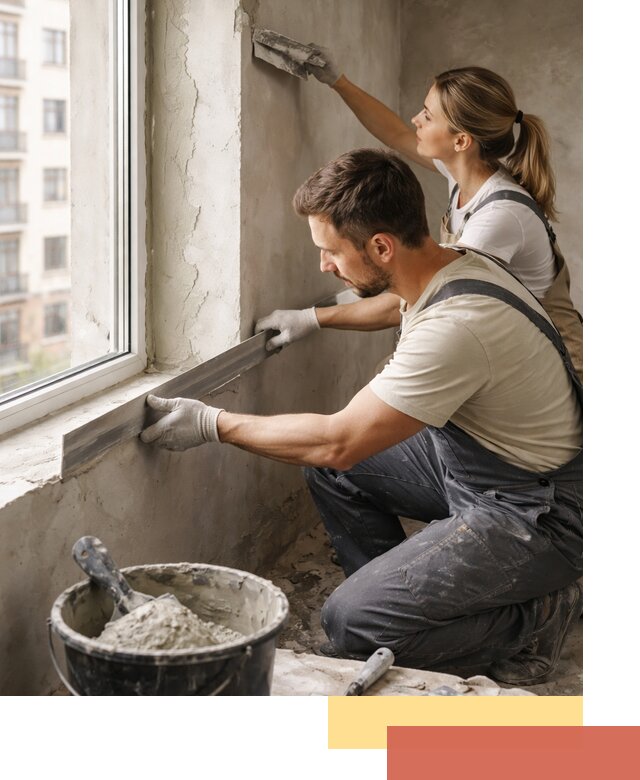 Штукатурка откосов дверей и окон профессионально в Щекино