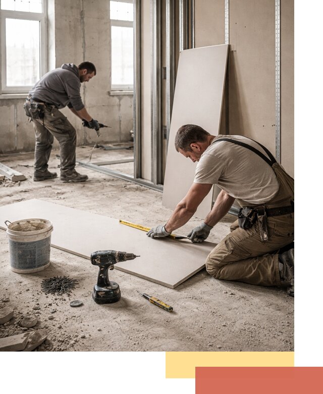 Кладка перегородок из ПГП под ключ в Щекино