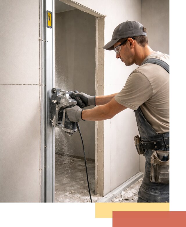 Устройство дверного проема в перегородке в Щекино