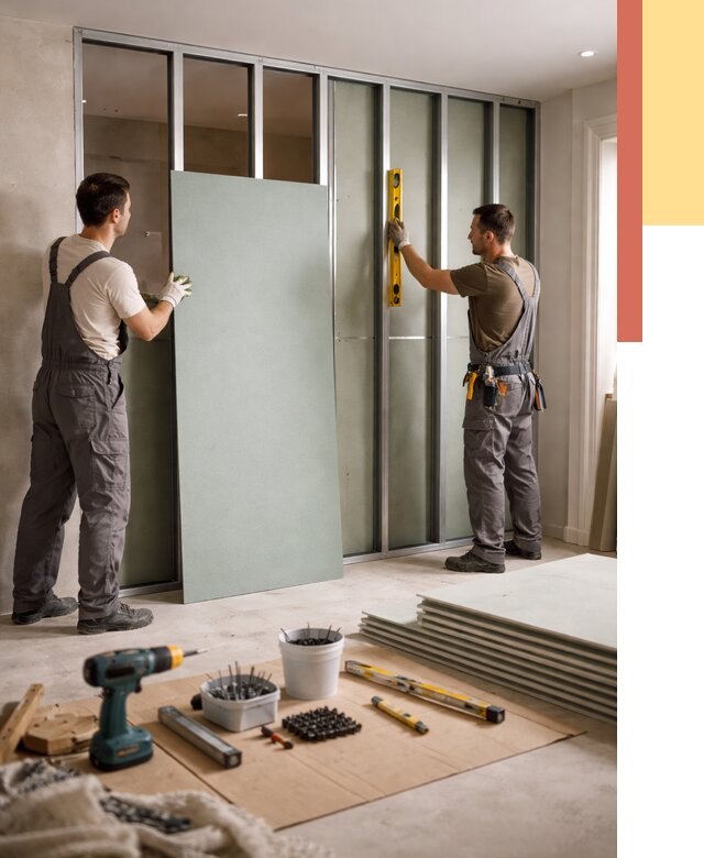 Перегородка из влагостойкого гипсокартона в Щекино от 4940 руб. — монтаж под ключ | ОТДЕЛОЧНИК-Екн